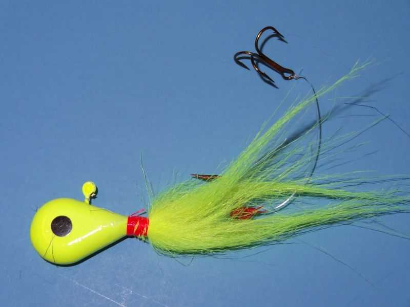 Chartreuse head, Chartreuse tail - 116 - Killer Jigs - Captain Hooks